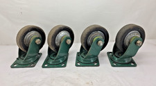 Heavy Duty 5 Inch 4 Pc. Swivel Castor Wheel Set Industrial Commercial