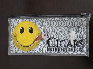 Cigars International Smiley Face Reclosable Cigar Bag
