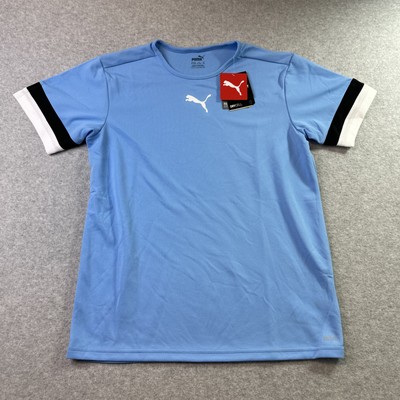 Puma Teamrise Jersey JR XL Lt Blue Black White NWT 