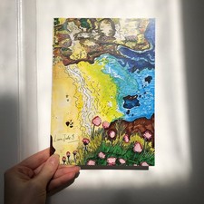 Cornwall Card Beach Art Coastal Scenery Multipurpose Any Occasion Eco Size A5
