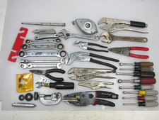 38 Pcs Vintage Craftsman Tool Lot Usa Pliers Nut Driver Wrench Punch Socket