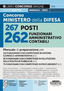 Concorso Ministero della Difesa - 267 posti - 262 Funzio... | Buch | Zustand gut