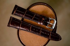 Handmade dark brown Vacheron Constantin strap size 21 can change size length 