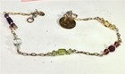 DESIGNER DARLENE HARRISON 14K BEST FRIEND DOG MULTI GEMSTONE ANKLET BRACELET — photo 1