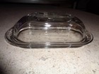 Mid Century Clear Glass Butter Dish & Lid — photo 5