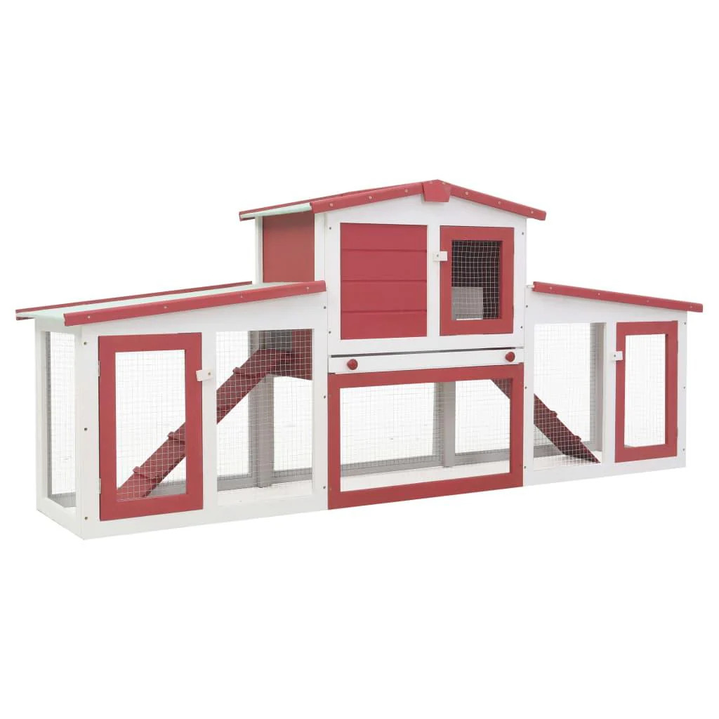 Clapier de jardin Helloshop26 en bois pour protéger vos lapins des prédateurs et du froid