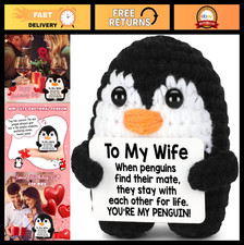 Handmade Crochet Mini Funny Penguin Gift for Wife  Romantic Anniversary  Birth