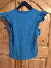 C&A Damen T-Shirt Basic Blau XS Kurzarm Jerse...