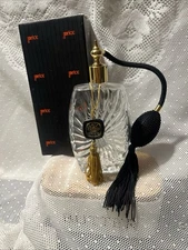 Albert E Price Perfume Bottle Crystal Art Glass Atomizer Squeeze Pump NOS BOX