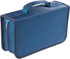 128 Capacity CD/DVD case Wallet, Storage,Holder,Booklet by  Blue  