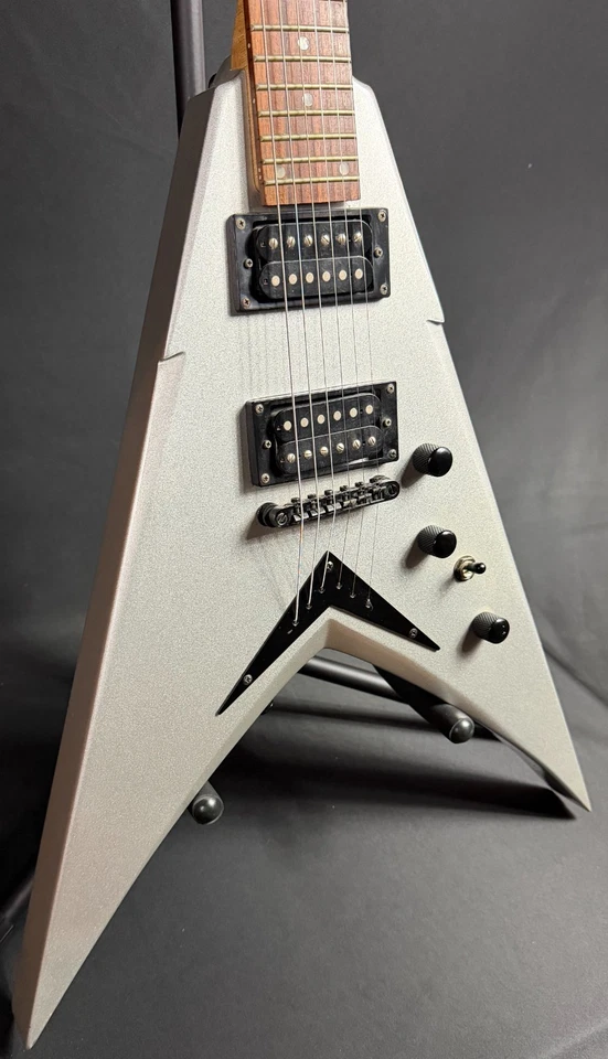 Dean VMNTX Dave Mustaine V Electric Guitar Metallic Silver Finish - Image 3 of 4