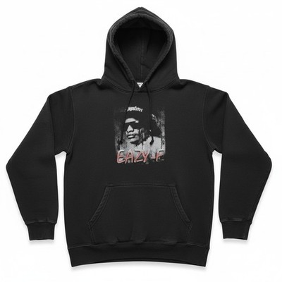 Eazy-E Mens Graphic Hoodie Cotton Blend Streetwear Black M