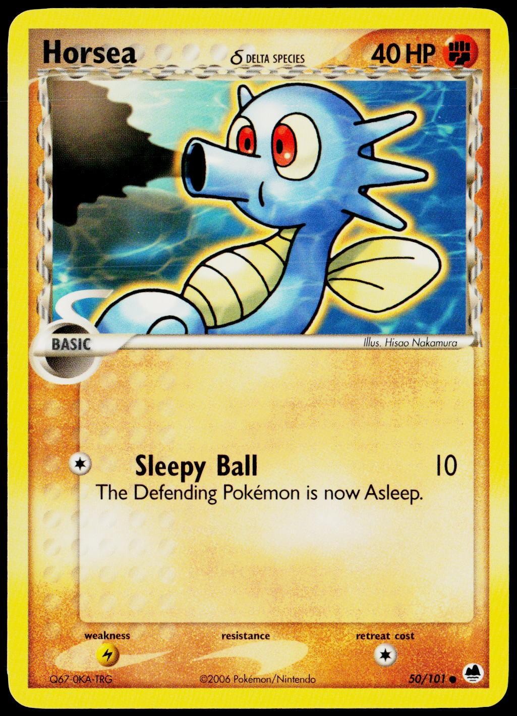 Horsea 50/101 Common Dragon Frontiers Pokemon Lightly Played