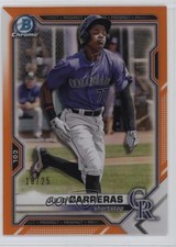 2021 Bowman Draft Chrome Orange Refractor 18/25 Julio Carreras #BDC-30 2g0