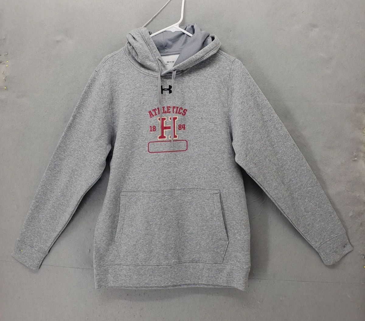 Under Armour Hoodie Mens Small Gray Athletics 1884 Pullover Sweatshirt Loose Fit