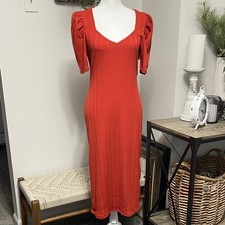 Nine West Orange Midi Dress