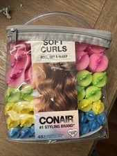 Conair Foam Hair Rollers Set of 48 Soft Bouncy Curls for Sleep Neon Curlers New