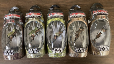 BRAND NEW Star Wars Titanium Series Die Cast Lot of 5 Speeder Bikes