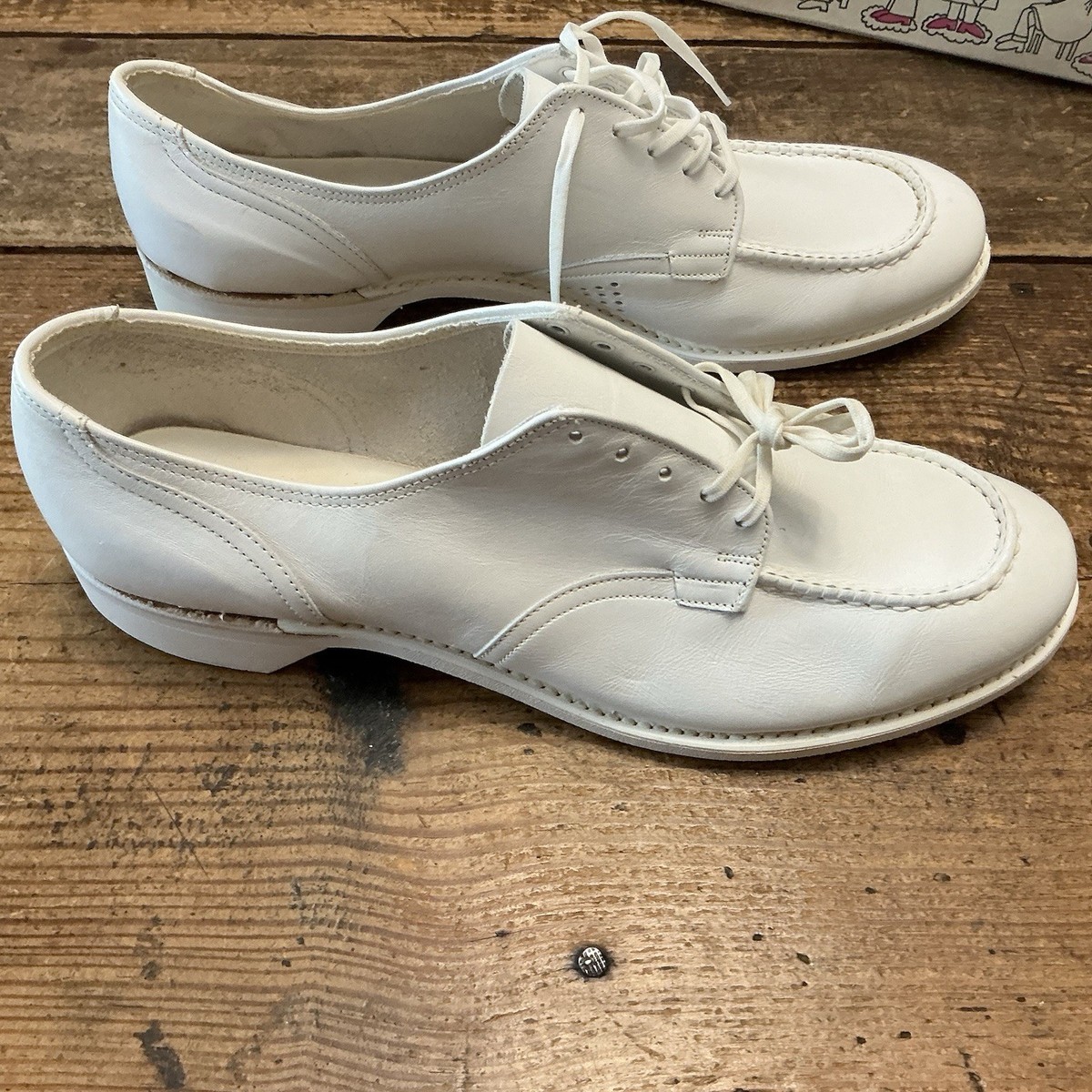 Vintage 40-60s Classic NURSE UNIFORM SHOES Airstep White Leather