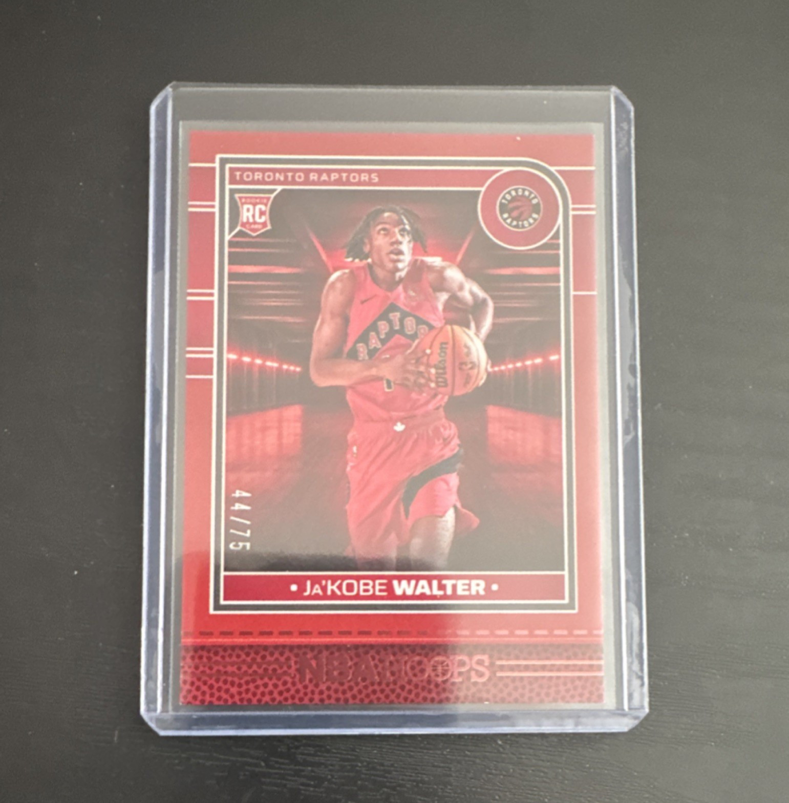 2024-25 Panini NBA Hoops Red Rookie Ja'Kobe Walter #249 Toronto Raptors /75