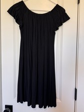 Old Navy Petite XS PXS black flutter sleeve jersey swing dress
