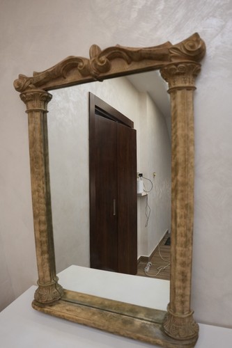 Vintage Ornate Wall Mirror with Carved Wood Frame - US BAROQUE REVIVAL - Picture 5 of 20