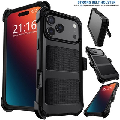 For iPhone 17 Pro Max/17 Air/Pro/17 Case Heavy Duty Hybrid Phone Cover Belt Clip