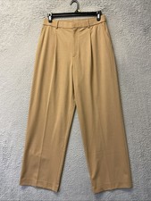 Uniqlo Pants Women's Size 31x32 GOLD Pleated Wide-Leg / 0422