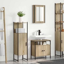 Set di mobili per il bagno 3 pcs Marrone Legno multistrato