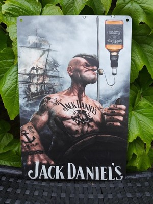 Blechschild Jack Daniel's Popeye 20x30cm Neu