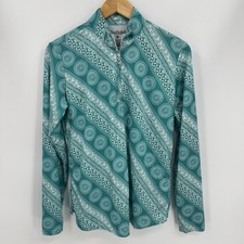 San Soleil Teal Sun Protection UPF 50 1/4 Zip Activewear Pickleball Tennis