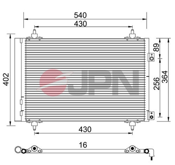Kondensator Klimaanlage JPN 60C9092-JPN FüR Peugeot 308 1 SW 3008 Partner CC 307-image
