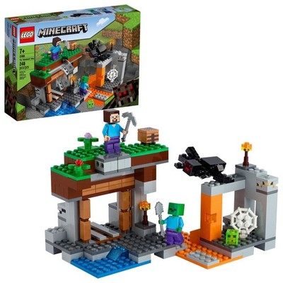 LEGO Minecraft The Abandoned Mine Building Toy, 21166 Zombie Cave with Slime,...