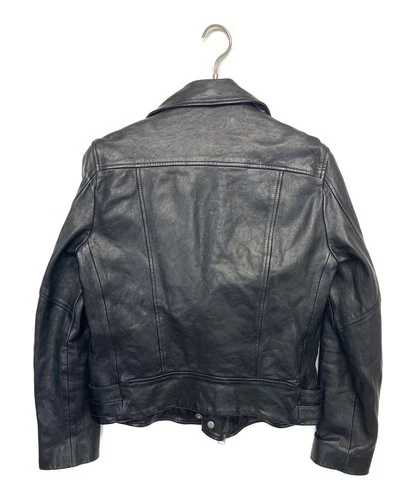 ALL SAINTS Double Riders Leather Jacket Men's Size S Black image 7