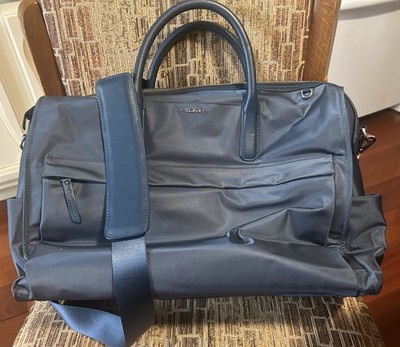 Tumi Exandable Organizer Laptop Brief bag Dk BLue nylon EUC