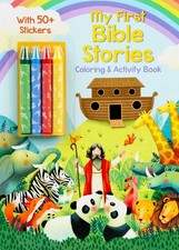 My First Bible Stories Coloring  Activity Book with 4 Crayons and 50 Stickers