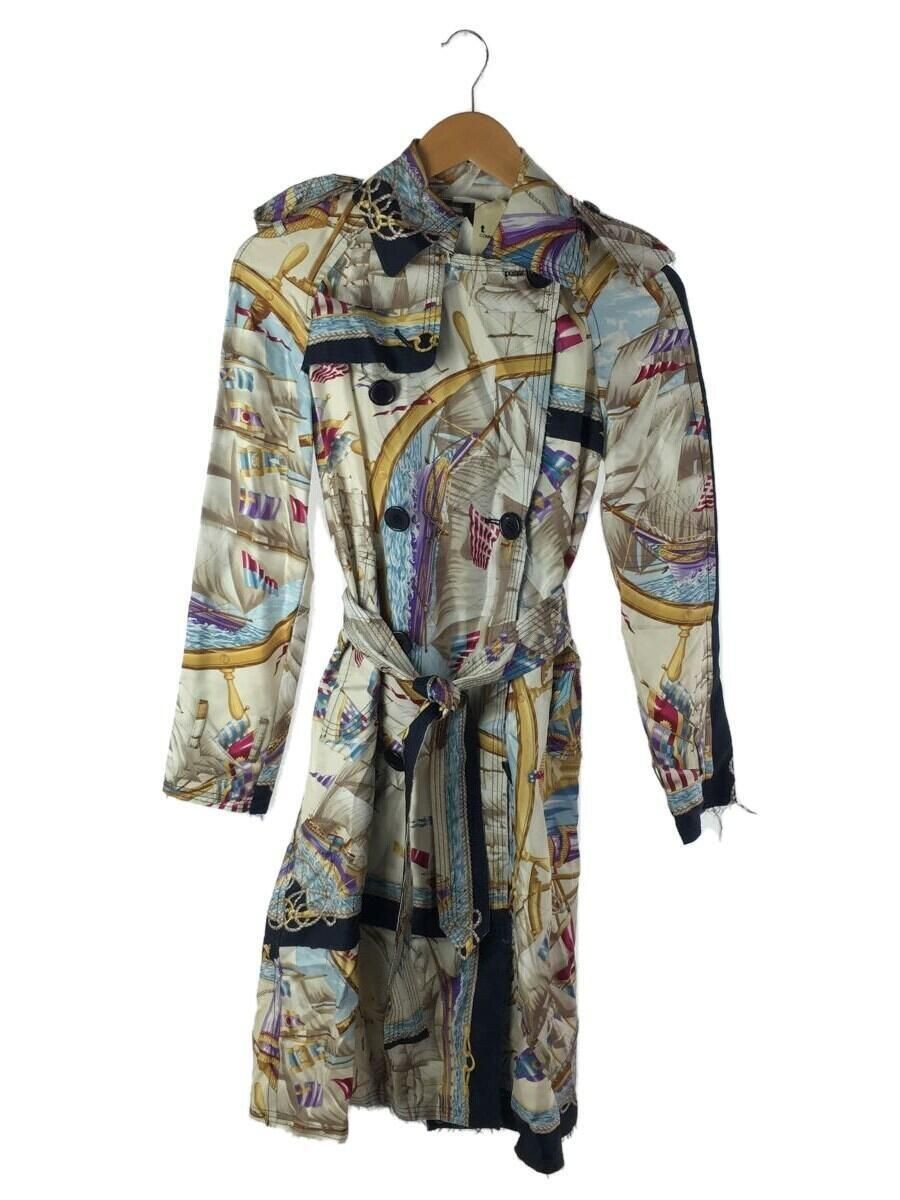 ALTRA COMME des GARCONS altro cappotto fantasia sciarpa SS seta multicolore