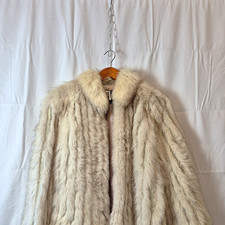 Women's Vintage Ivory Faux Fur Coat Saga fox