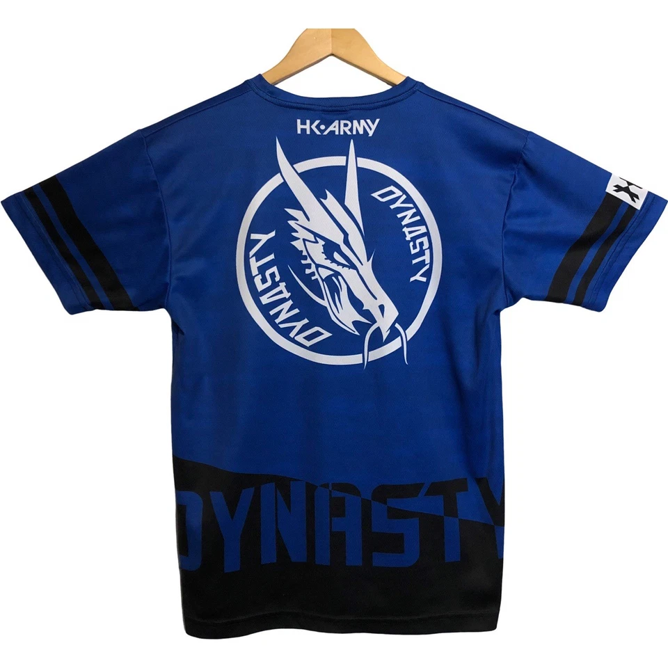 Camiseta deportiva de paintball HK Army Dynasty para hombre negra azul ácida Dryfit M hecha en EE. UU. Foto 2 de 4