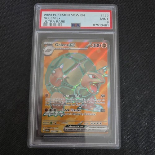 PSA 9 Golem Ex 189 Ultra Rare Pokémon 2023 Pokemon Mew En-151