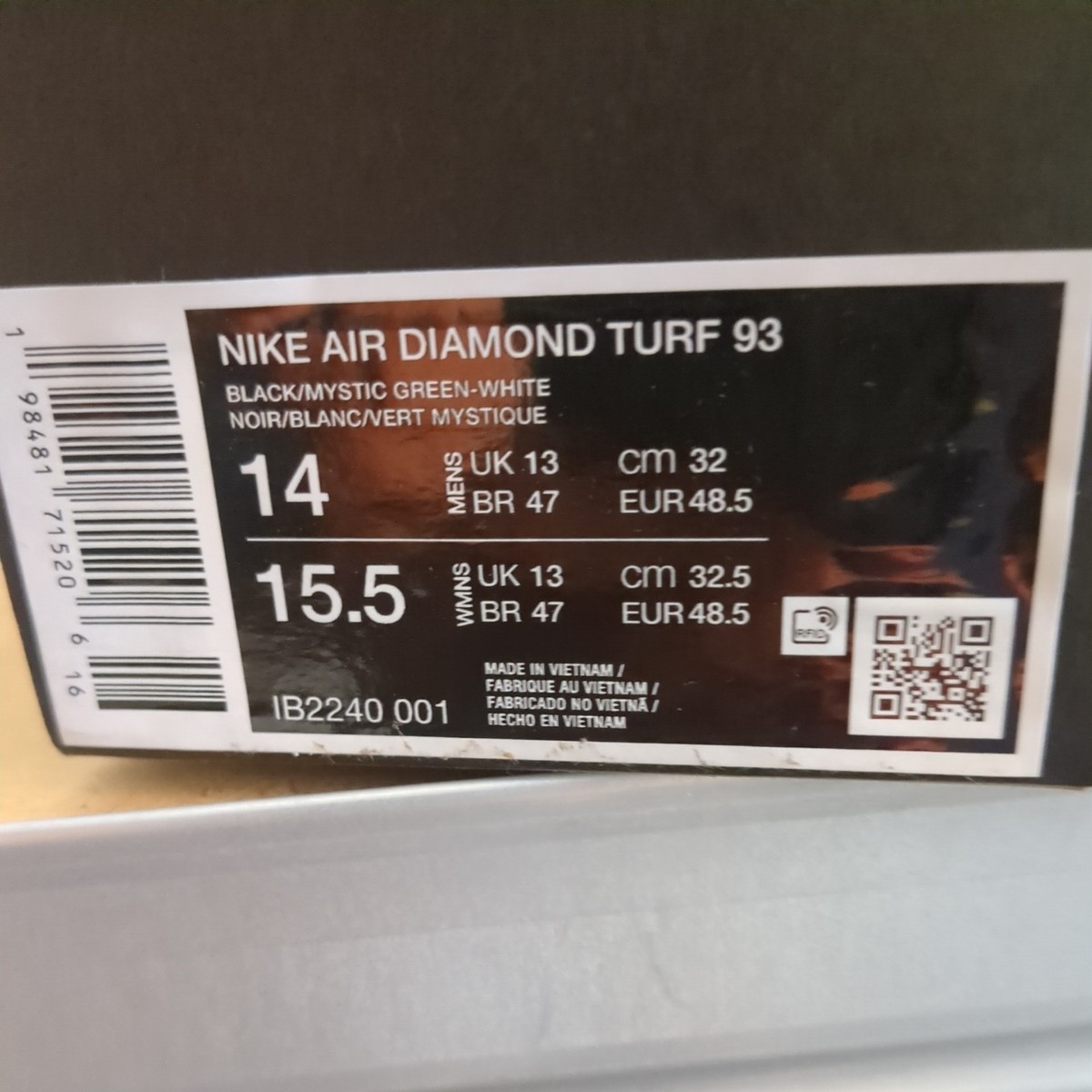 マックス size 14 M Nike Air Diamond Turf 93 Emerald 2025 IB2240-001 | eBay