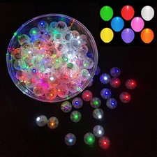 100pcs Multicolor LED Balloon Lights, Rainbow Colored 100PCS,