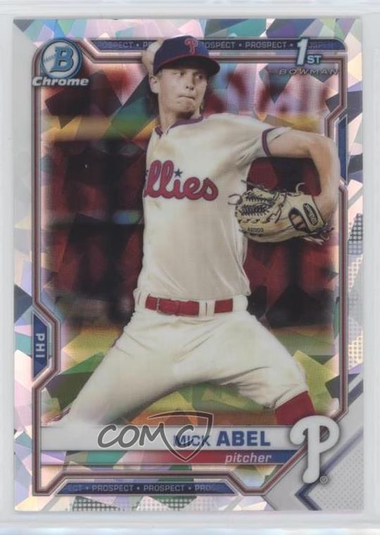2021 Bowman Chrome Prospects Atomic Refractor Mick Abel #BCP-42 0us5