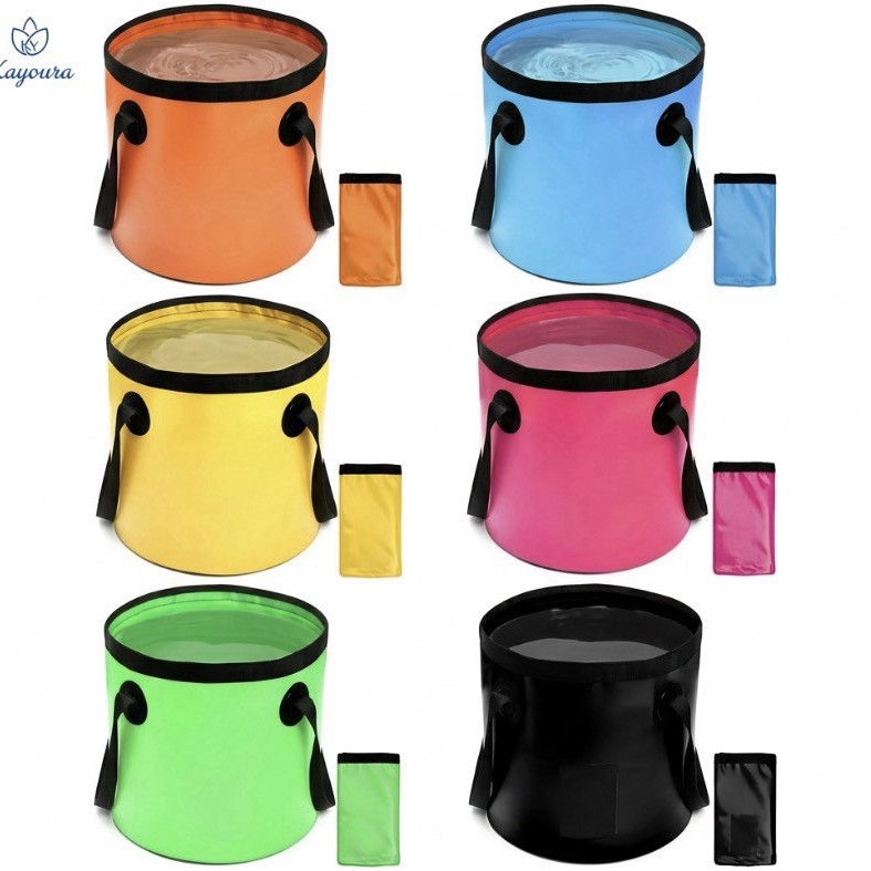 Kayoura Collapsible PVC Waterproof Fishing Bait Bucket/Box 20L w/ Handles Bag