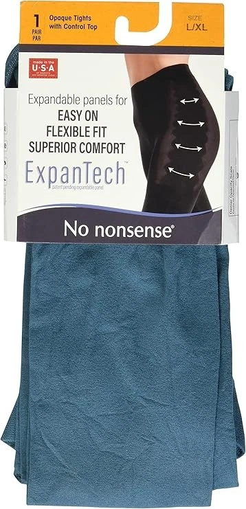 2X Medias Super Opacas No Nonsense Control Top S/M - Hechas en EE. UU. Foto 4 de 4