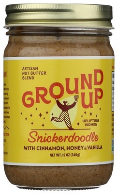 Ground Up Snickerdoodle Nut Butter With Cinnamon Honey Vanilla 12 Oz