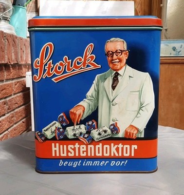 Alte Blechdose * Storck * Hustendoktor * Bonbons * 1950er Jahre