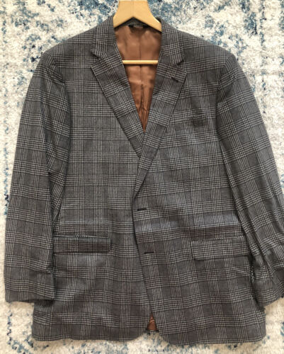 Joseph By Joseph A Bank 48 L Plaid Sport Coat - Awesome! - Picture 1 of 11