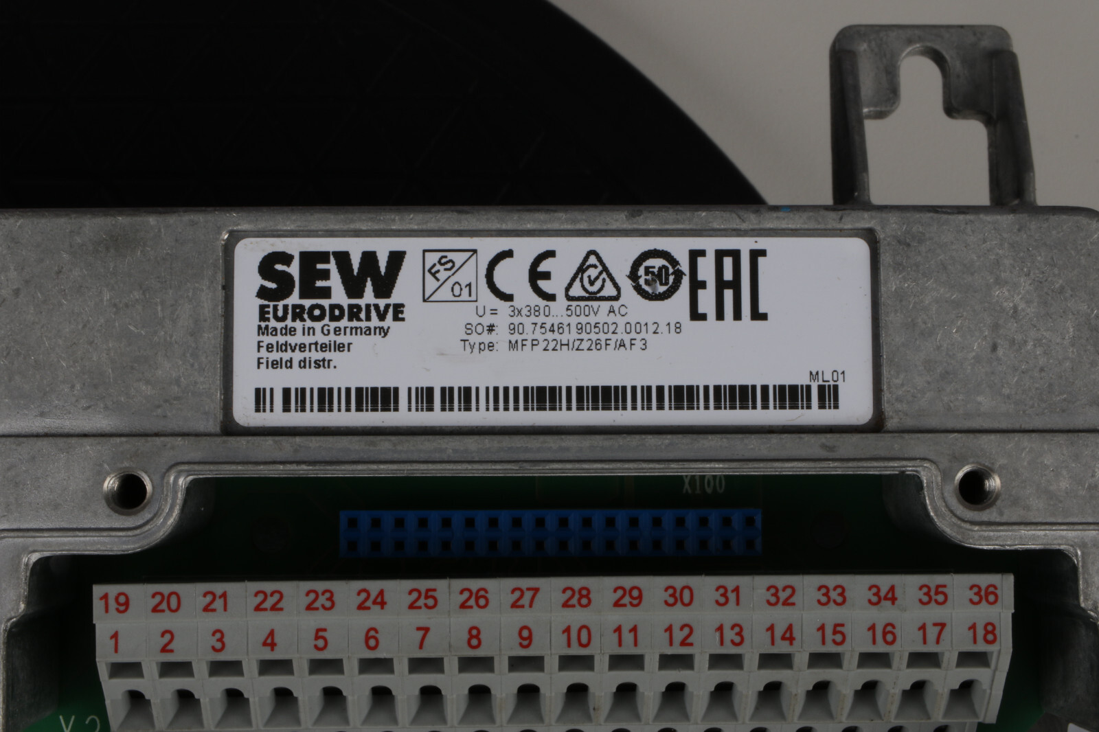 SEW-EURODRIVE MFP22H/Z26F/AF3 (FIELD DISTRIBUTOR) - 6 months warranty ...