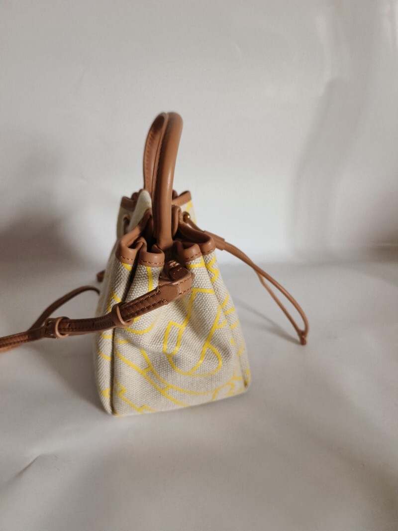 Burberry TB Neutral Peony Monogram Print Bucket Bag | eBay
